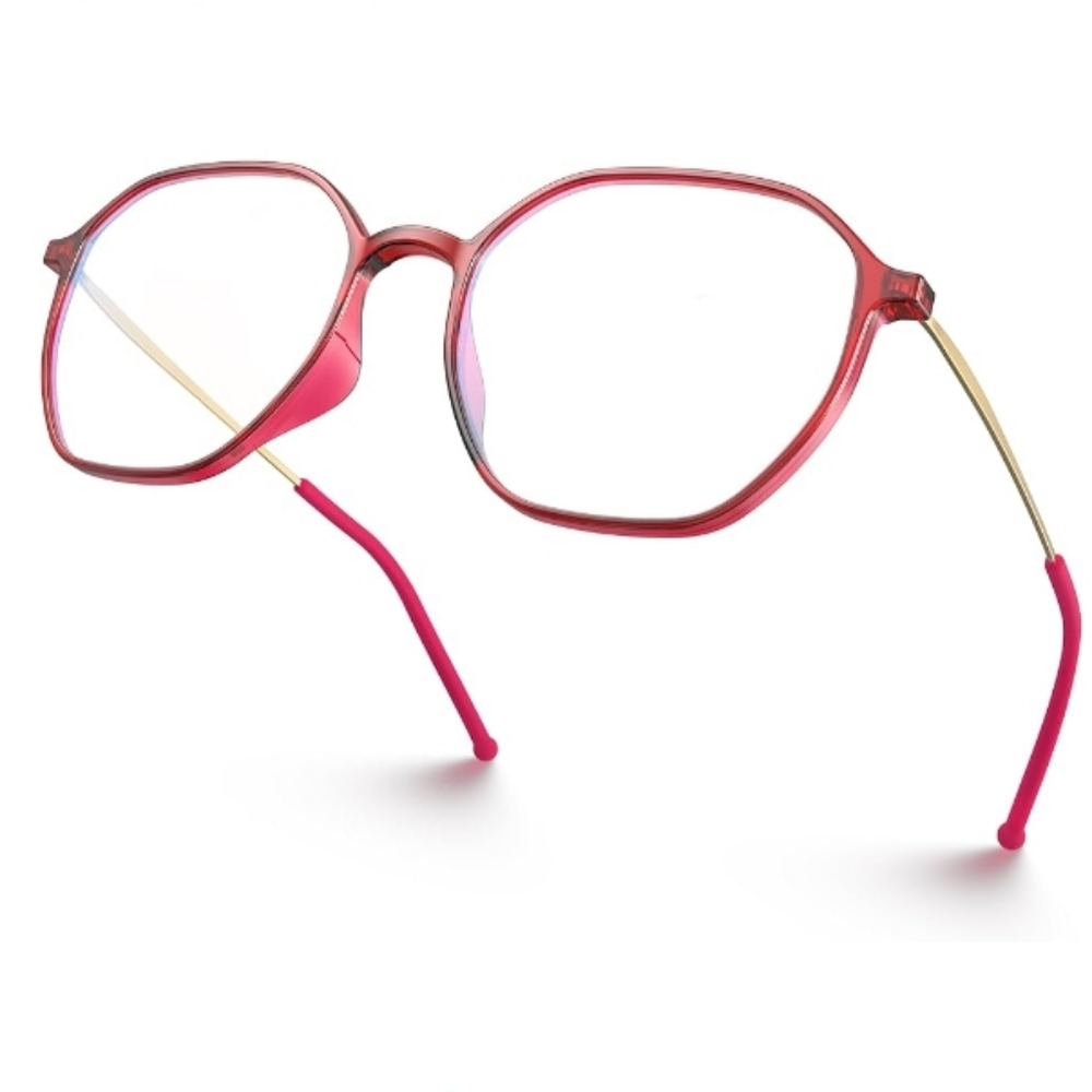 Blue Light Blocking Glasses Anti Glare Eye Protection Red Frame